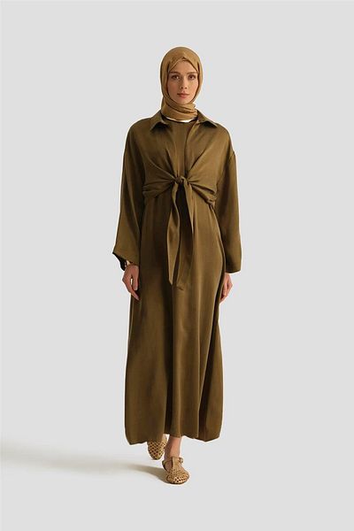 Armine Lyocell Shirt Dress Suit 25Yd4253 Khaki