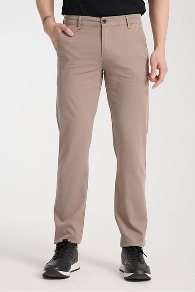 muzzo jeans Regular Fit Cotton Beige Chino Trousers