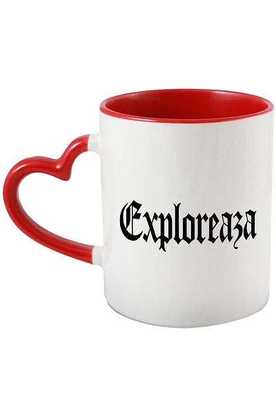 StoryGift Romania Explore Mug, Motivational Message, Word, Inspirational Text, Self Care, 330m, With ,STG