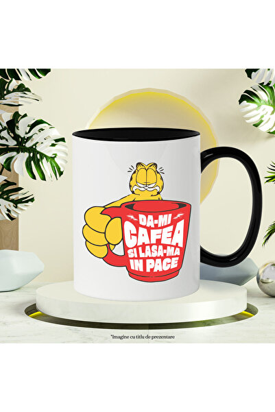 StoryGift Romania Cana cu Pisica Grafield Cu cana De Cafea Imensa Rosie Text haios Da Mi Cafea Si, Cu ,STG