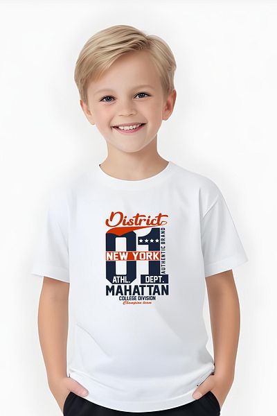 FYK KİDS BĂIAT GÂT ROTUND MANHATTAN 01 BĂIAT IMPRIMAT T-SHIRT