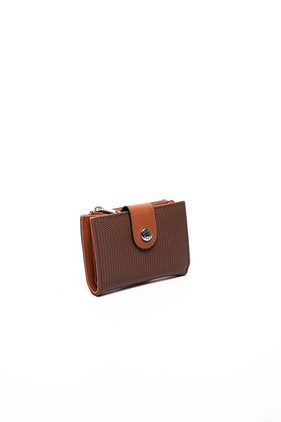 Silver Polo Сребристо и кафяво поло - Дамски портфейл и картодържател Taba SP1107