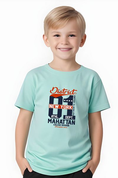 FYK KİDS BĂIAT GÂT ROTUND MANHATTAN 01 BĂIAT IMPRIMAT T-SHIRT
