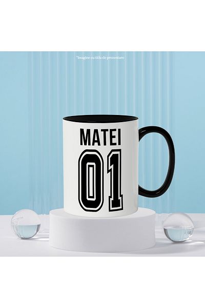 StoryGift Romania Mug With Text Matthew, and Number 01, Best, Appreciation, Personalized, 330ml, With,STG