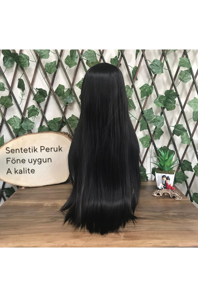 papatya peruk Siyah Uzun Sentetik Peruk