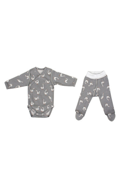 Sevi Bebe Prematüre Patikli Pantolon ve Önden Açık Body Seti