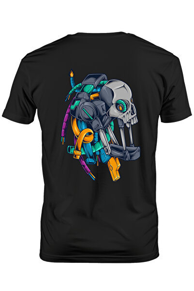 StoryGift Romania Tricou bărbătesc cu extraterestru, robot, android, cabluri,...