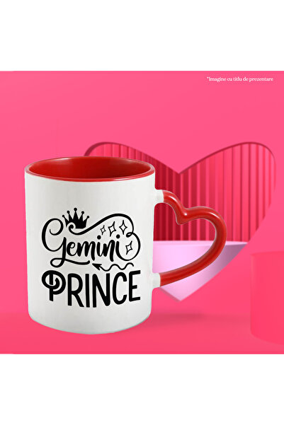 StoryGift Romania Mug with Gemini zodiac sign, illustration, zodiac sign, astrology, symbol, sign, print, crown, With, STG