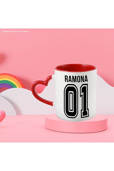 StoryGift Romania Mug With Text Ramona, and Number 01, Best, Appreciation, Personalized, 330, With,STG