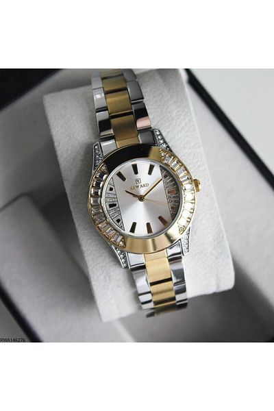 Reward Rwa146276 Yellow Silver Steel Cord Baguette Stone Women's Wristwatch
