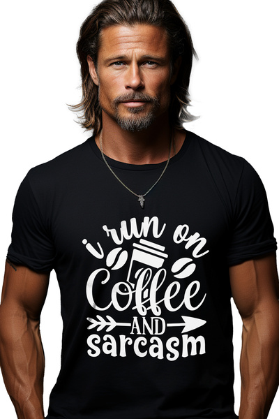 StoryGift Romania Men's T-shirt with the message "I function with sarcasm and...