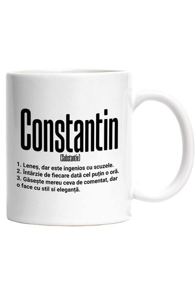 StoryGift Romania Cana Cu Numele Constantin, Amuzant, Lenes, Haios, Funny, Pe...
