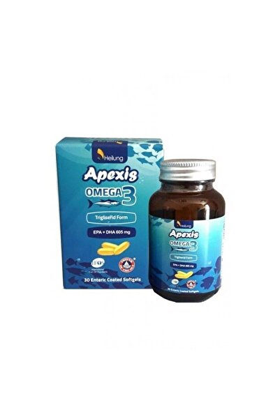 Apexis Omega 3 Balık Yağı 30 Softgel Form Epa+dha 605 mg