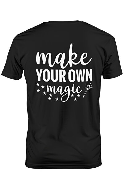 StoryGift Romania Tricou bărbătesc cu stele și baghetă magică și mesajul „cre...