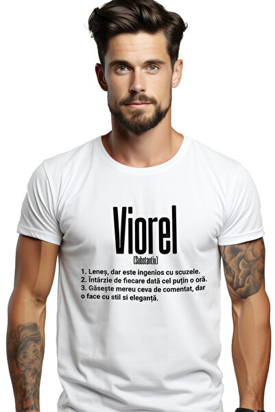 StoryGift Romania Tricou Barbati Cu Numele Viorel, Amuzant, Lenes, Haios, Fun...