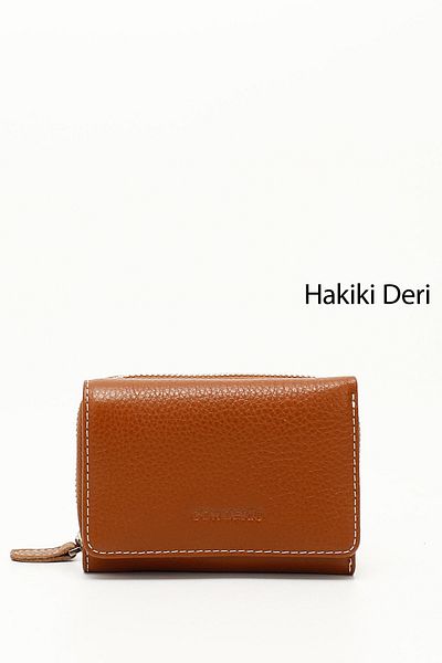 GÖNDERİ(R) Women's Tan Mink Horizontal Genuine Leather Wallet