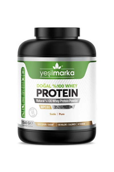 yeşilmarka Natural Whey Protein Powder Pure / Unflavored 1540 GR