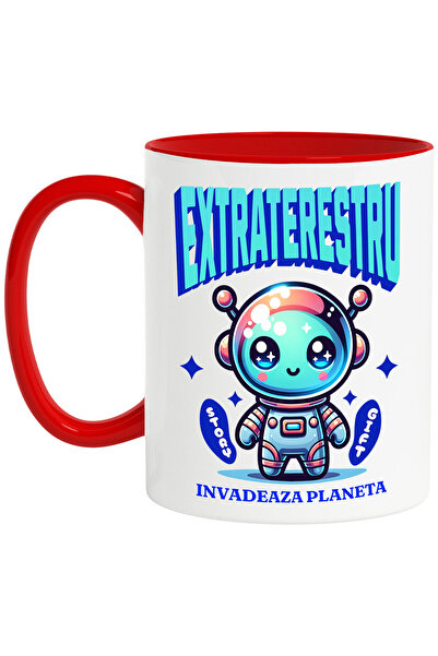 StoryGift Romania Cana cu Fiinta bizara Extraterestru Costum Spatial Text ext...