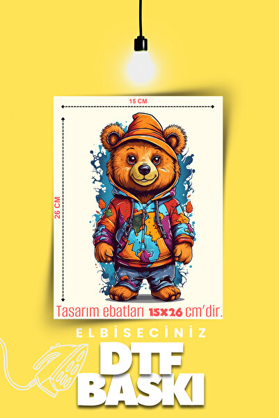 VİZYON İKRA تي شيرت "تيدي بير" يُلصق بالكي على القماش بطباعة Dtf ممتازة