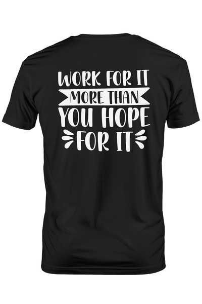 StoryGift Romania Tricou bărbătesc cu mesaj motivațional „muncește pentru ast...