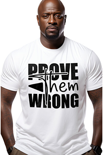 StoryGift Romania Tricou bărbătesc cu mesajul „doved them wrong” cu imprimeu ...