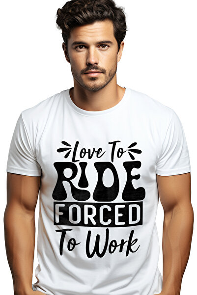 StoryGift Romania Tricou bărbătesc pentru cei cărora le place să meargă cu bicicleta - Forțat să lucreze cu Stg