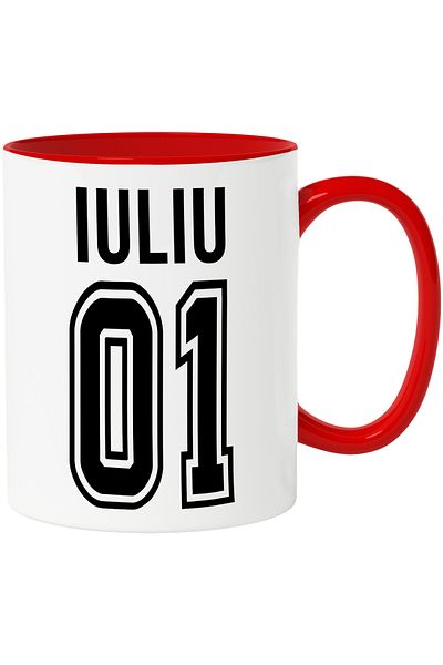StoryGift Romania Mug With Text July, and Number 01, Best, Appreciation, Personalized, 330ml, With,STG