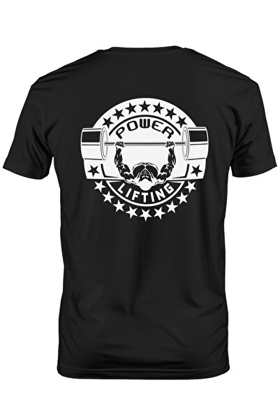 StoryGift Romania Tricou bărbătesc cu un culturist ridicând o halteră și mesa...