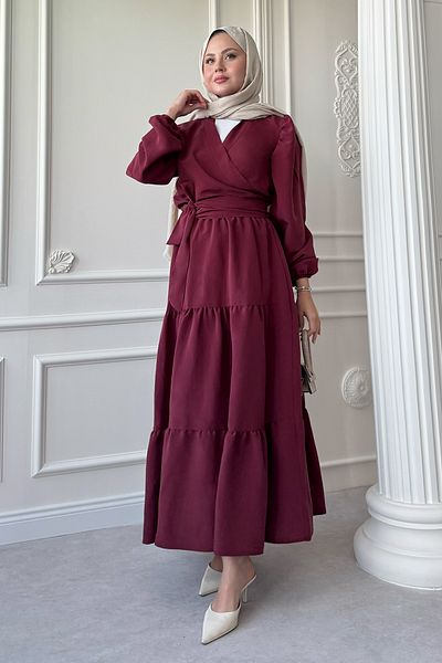 InStyle Set roșu Claret cu fustă modal Cupra Bolero