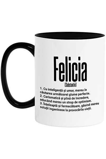 StoryGift Romania Cana Cu Numele Felicia, si Mesaj Motivational, Glumeata, Ca...