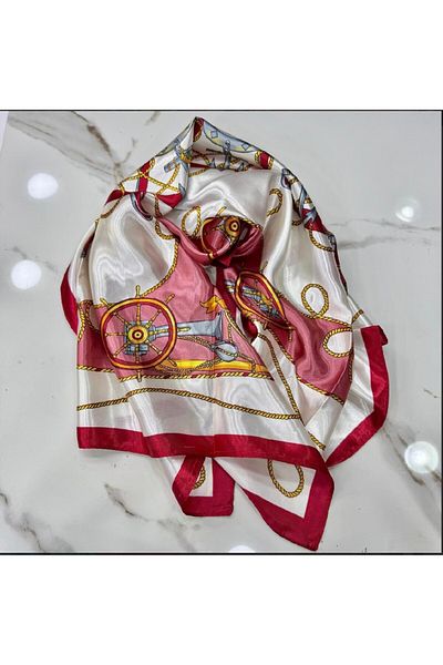CHARMLUCKY Colorful Patterned Shawl-Foulard 90X90 cm