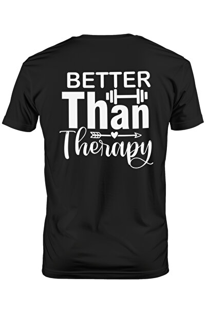 StoryGift Romania Tricou bărbătesc cu inimă și textul „better Than Therapy” -...