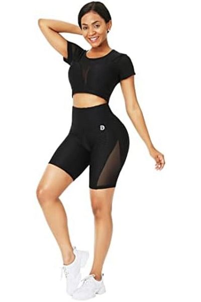 Dee-Trimmer Lady Lisa Mesh Active Short Track Suit for Women Sports Fitness Workout