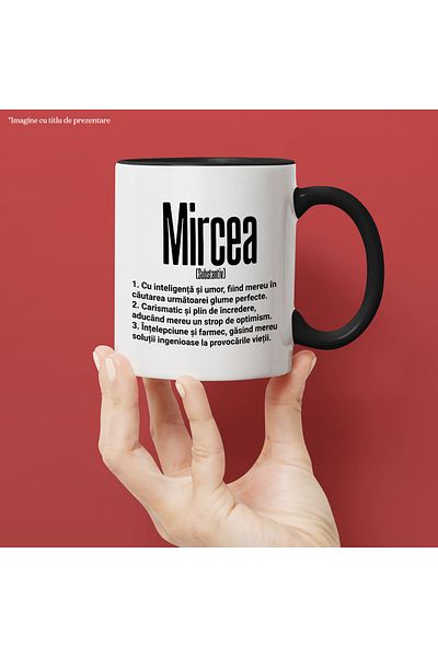 StoryGift Romania Mug With Name Mircea, Intelligence, Humor, Charismatic, Wise, Personalized, Like, With, STG