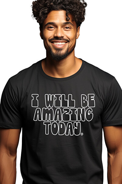 StoryGift Romania Tricou bărbătesc cu mesajul în engleză „i Will Be Amazing T...