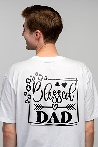 StoryGift Romania Tricou bărbătesc cu inimioare pentru un tată binecuvântat -...