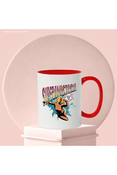 StoryGift Romania Super Anastasia Mug, Superhero I'm Here For You, 330ml, Ceramic with R Handle, With ,STG