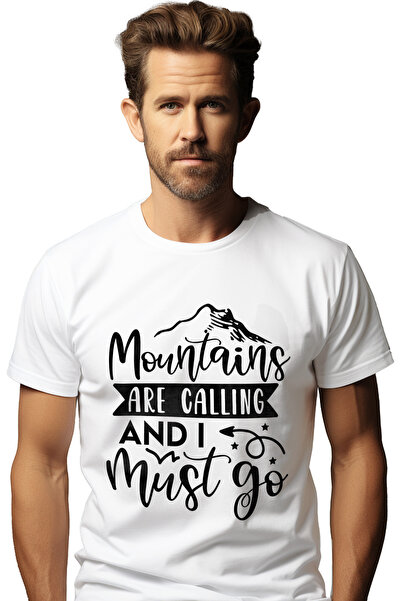StoryGift Romania Men's T-shirt with mountains and the message "Mountains are...