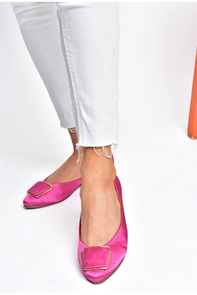 Fox Shoes P726776304 Fuchsia satenska tkanina za žene Baletanke