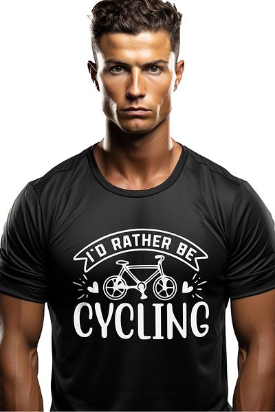 StoryGift Romania Men's T-shirt with hearts and a bicycle for those who prefer to pedal with STG print