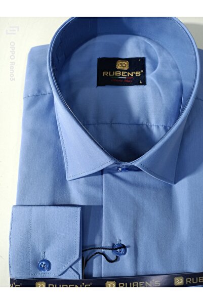 RUBENS GÖMLEK klasik cepli pamuklu uzunkol gömlek