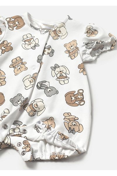 MAYORAL Baby Girl Teddy Bear Jumpsuit White 1754