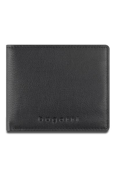 BUGATTI Portofel Orizontal Barbati, , Seria Punto, 49131401, Piele Naturala, Negru, Compartiment Ci