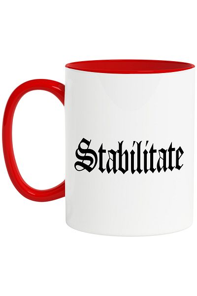 StoryGift Romania Stability Mug, Motivational Message, Word, Inspirational Text, Self Care, 330, With ,STG