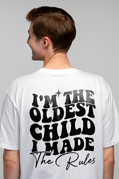 StoryGift Romania Men's T-shirt With The Message "i'm The Oldest Child, I Made The Rules" - I Am The Oldest Stg