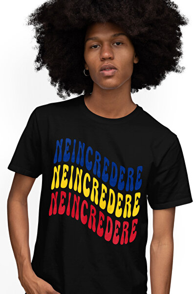 StoryGift Romania Tricou bărbătesc Cuvântul Neîncredere, În Culorile Drapelul...