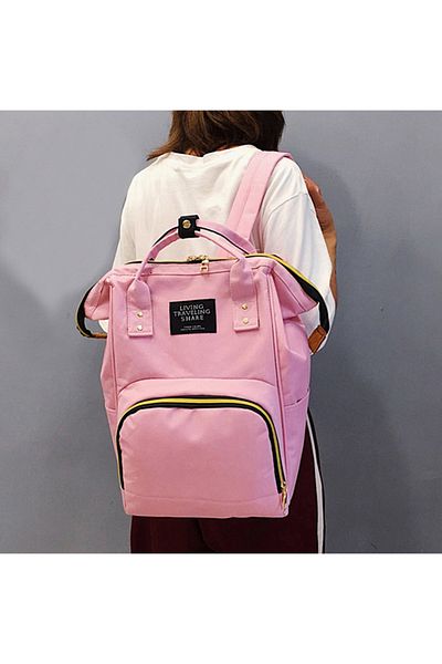 zola Rucsac/geanta multifunctionala, Ideal pentru mamici, roz