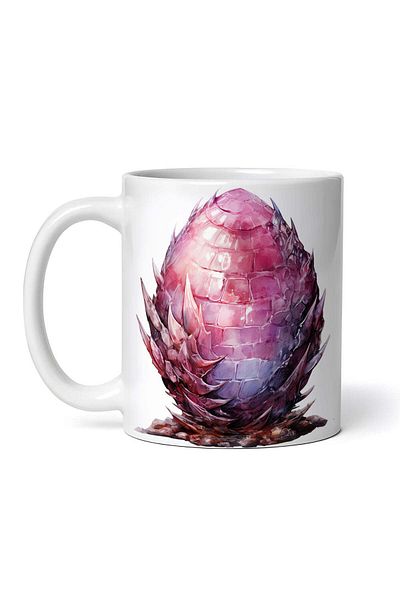 OEM Cană albă personalizată, Ou de dragon cu gheare, Inovatix®. 330 ml