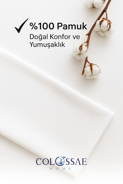 COLOSSAE HOME %100 Pamuk Fitted Yatak Pedi – Sıvı Geçirmez Yatak Koruyucu Alez (TEK VE ÇİFT KİŞİLİK)