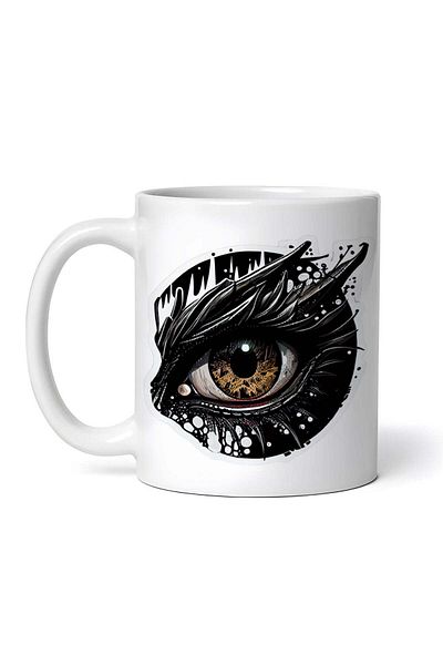 OEM Cană albă personalizată, Dragon Eye Twain, Inovatix®. 330 ml